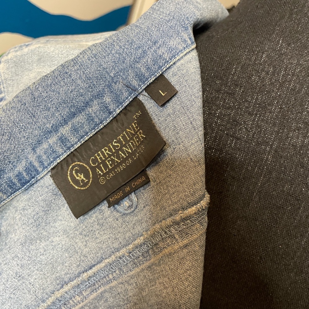 Rhinestone Collared Jean Jacket - image 5